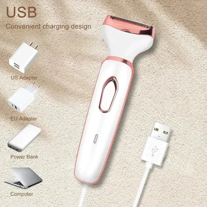 4 in 1 Electric Epilator Bikini Eyebrow Nose Women Lady Facial Hair Removal Trimmer Face Body Painless Female Shaver Depilator Smart_Life_Tech