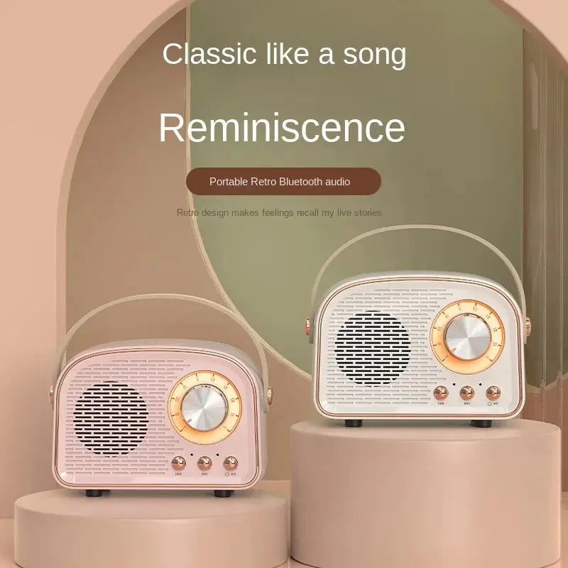 Retro Mini Bluetooth Speaker DW21 Classical Music Player Sound Stereo Subwoofer Portable Decoration Speakers Home Music Player Smart_Life_Tech
