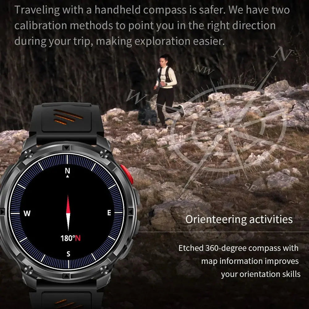 2026 New Military T-Rex3 Ultra 1100mAh Battery Smart Watch 5 ATM Waterproof Compass GPS Sports tracker Outdoors Smartwatches Smart_Life_Tech