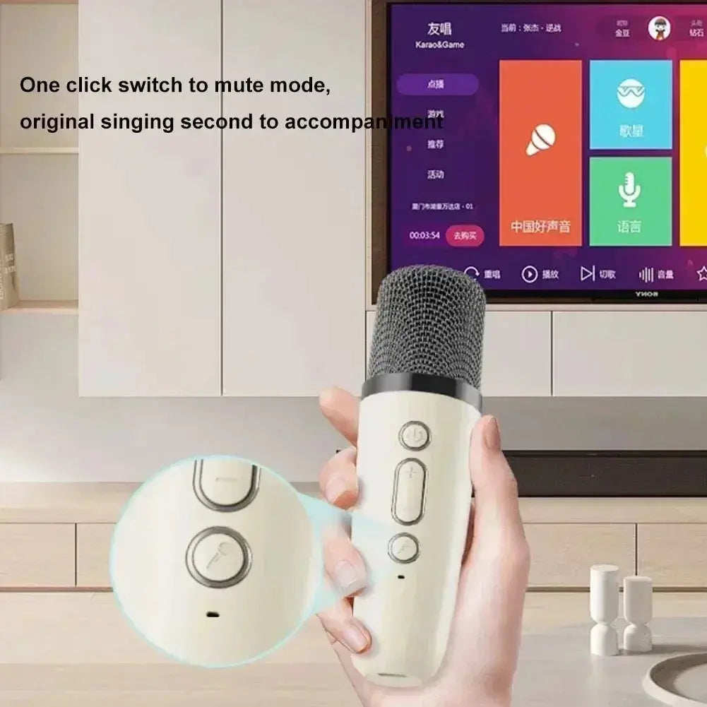 NEW Hot K12 Bluetooth Speaker Portable Home Cute Karaoke Mini Wireless Audio with Microphone K Song Family Singing Machine Smart_Life_Tech