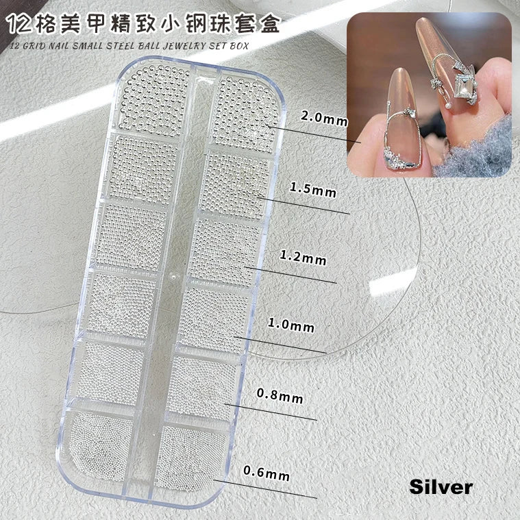 Ribbon Pearl Ball Nail Art Accessories Decorations Tools