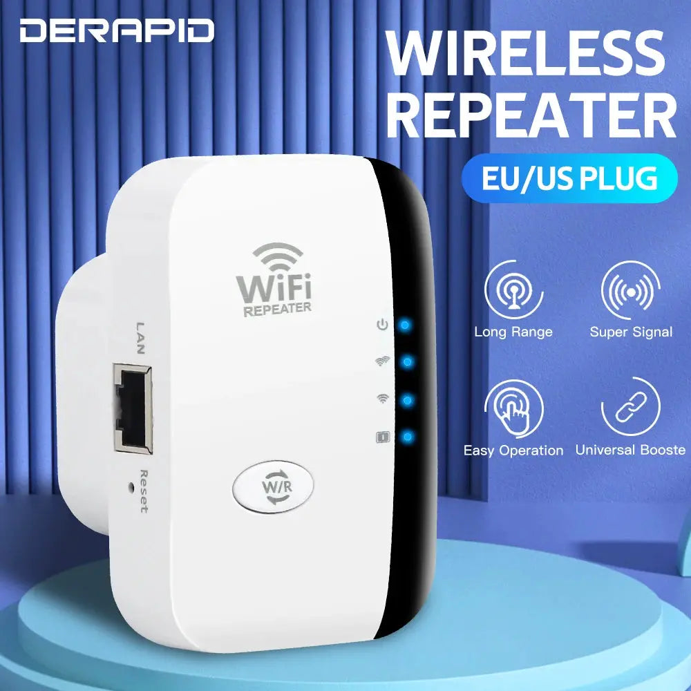 300Mbps WiFi Repeater High-Speed Expansion WiFi Signal Booster Built-in Antenna Repeater & Extender for Stable Wall-Penetrating Smart_Life_Tech