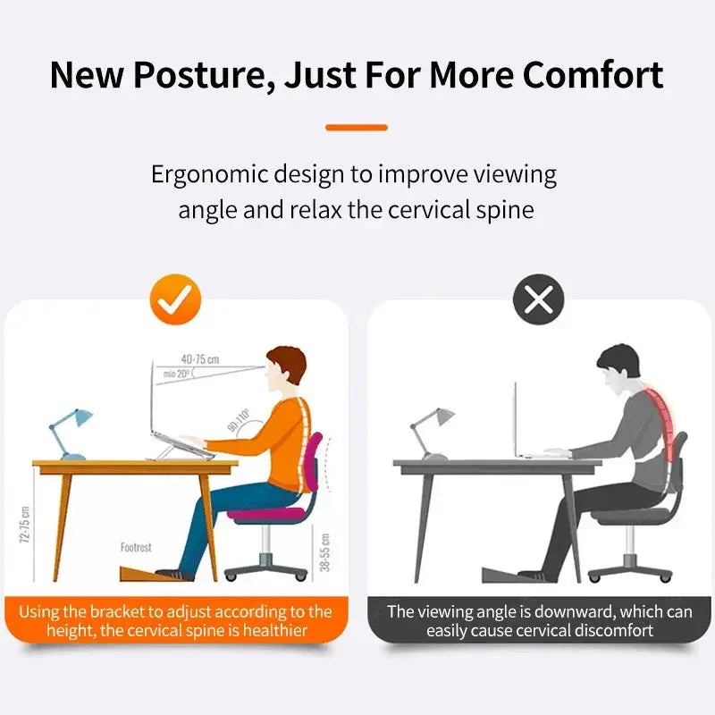 Adjustable Laptop Stand Portable Foldable Notebook Bracket Computer Monitor Holder For Macbook Air iPad Tablets Base Accessories Smart_Life_Tech