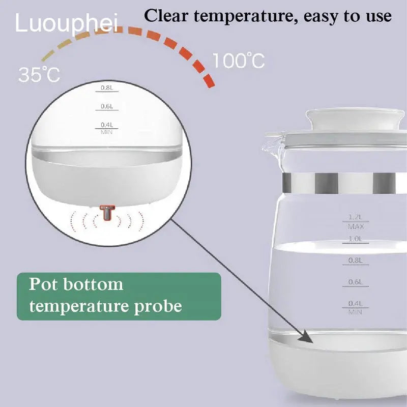 1.2L Smart Infant Thermostatic Milk Regulator Baby Kettle 24h Hot Water Keep Warm Kettle Milk Powder Warmer Multi-function 220V Smart_Life_Tech