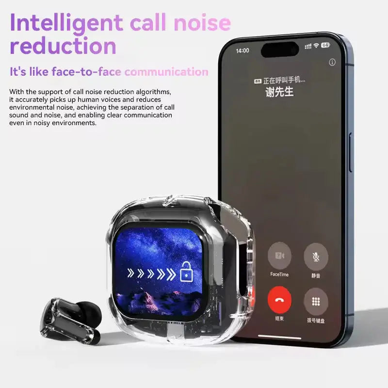 Air Max Wireless Bluetooth Intelligent touch screen-Display incoming calls-Control taking photos-Control TikTok-Noise reduction Smart_Life_Tech