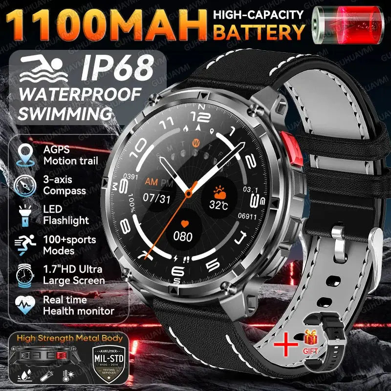 2026 New T-Rex3 Ultra 1100mAh Super Capacity Battery Adult Men Smart Watch 1.7" Large Screen Call 5ATM Waterproof Sports Watches Smart_Life_Tech
