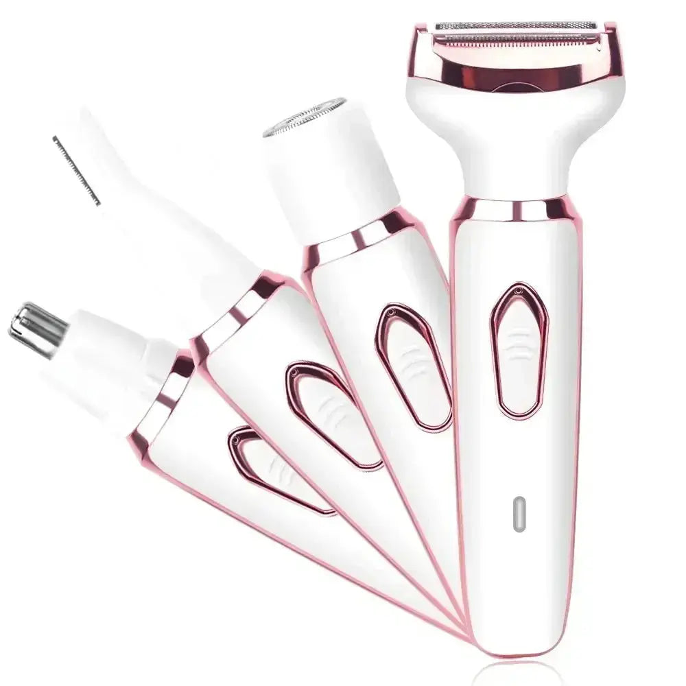 4 in 1 Electric Epilator Bikini Eyebrow Nose Women Lady Facial Hair Removal Trimmer Face Body Painless Female Shaver Depilator Smart_Life_Tech