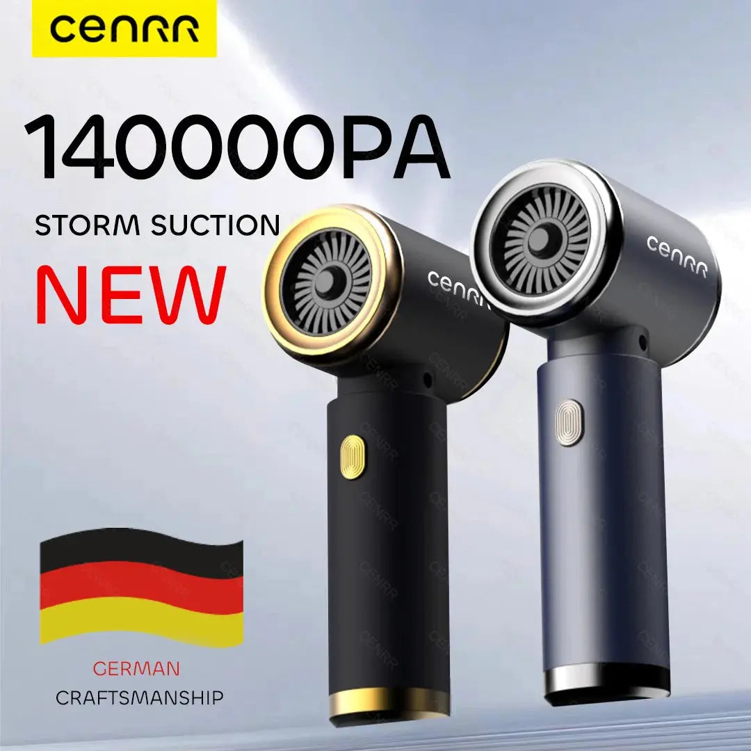 CENRR 140000PA Car Vacuum Cleaner Mini Powerful Handheld  Wireless Cleaner Strong Suction for Blower Home Appliance Smart_Life_Tech