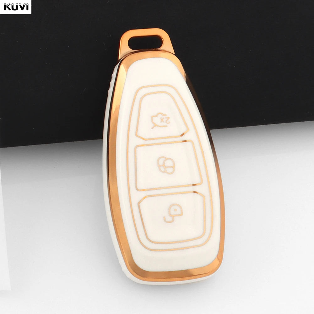 New TPU Car Smart Key Case Cover Shell For Ford Focus 3 4 ST Mondeo MK3 MK4 Fiesta Fusion Kuga Ecosport Protect Fob Accessories