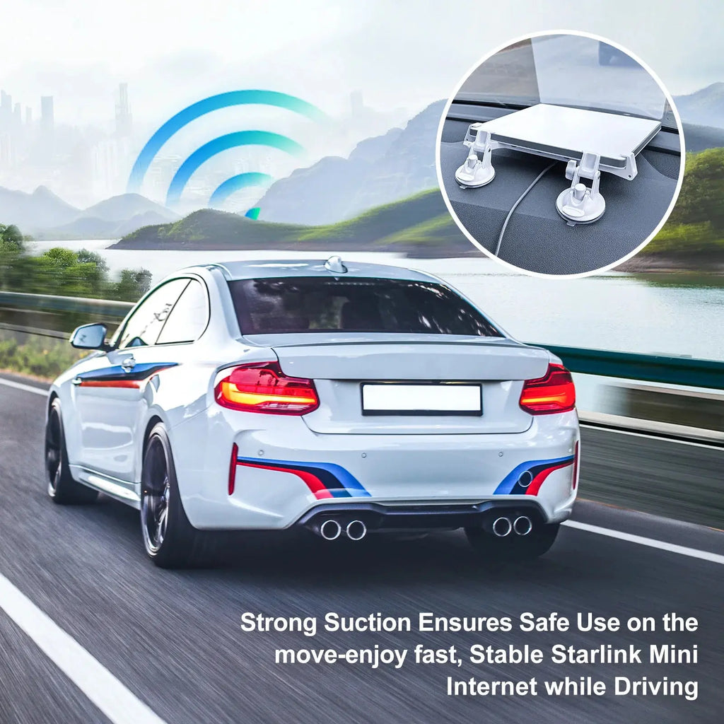 One Bracket 2 Suction Cups For Starlink Mini Sunroof Suction Cup Car Mount Bracket Navigation For Starlink Mini Mounting Kit Smart_Life_Tech