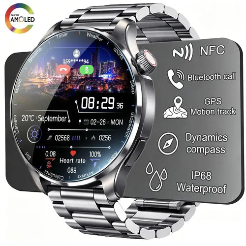 2026 New GPS SmartWatch BluetoothCall IP68 Waterproof AMOLED Screen Custom AOD Watch Face Sport Smartwatch Men Women Android iOS Smart_Life_Tech