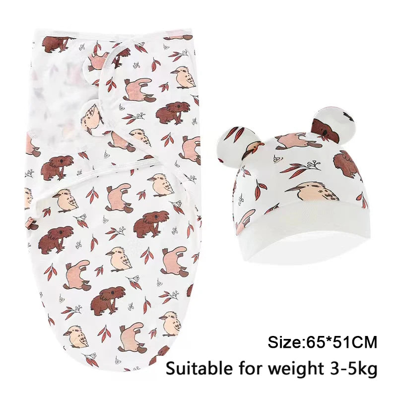 100%Cotton 0-3 Months Newborn Swaddle Sleepsack New Born Baby Swaddling Bedding