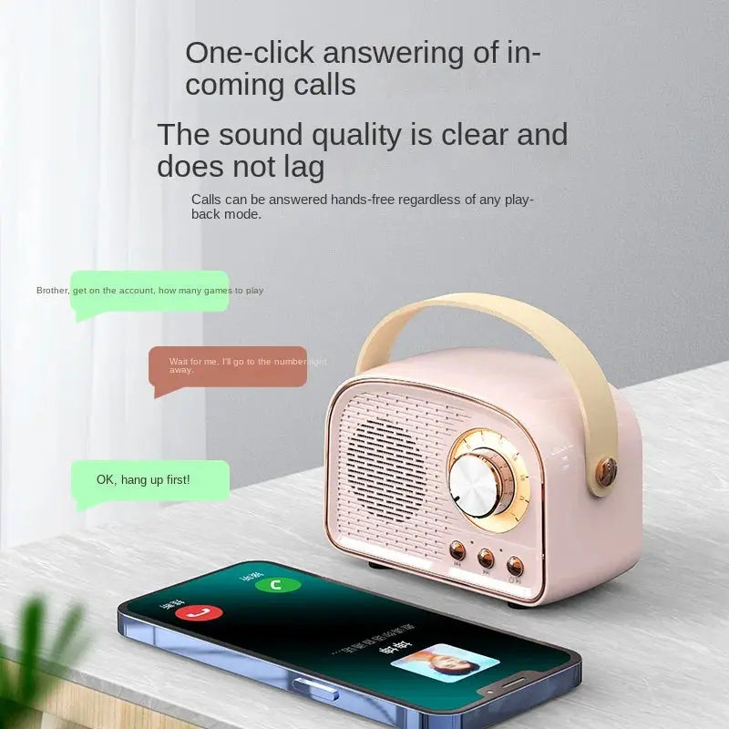 Retro Mini Bluetooth Speaker DW21 Classical Music Player Sound Stereo Subwoofer Portable Decoration Speakers Home Music Player Smart_Life_Tech