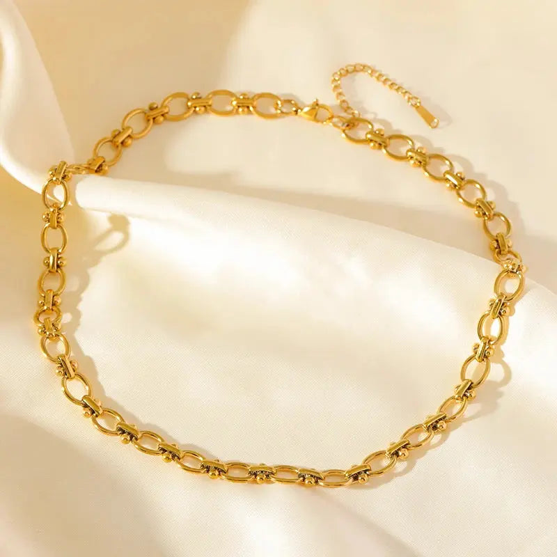 EILIECK 316L Stainless Steel Metal Chain Necklace For Women Fashion 18K Gold Plated Neck Chain Waterproof Jewelry Lady Gift Smart_Life_Tech