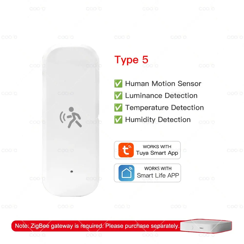 Zigbee 10G MmWave Radar Motion Sensor Human Detector with Illuminance Temperature Humidity Sensor Support Tuya Zigbee2MQTT Smart_Life_Tech