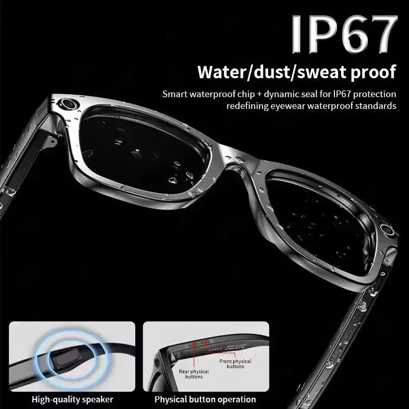 AI Smart Glasses 800W Anti Shake HD Camera Video Recording Languages Translation Sunglasses Bluetooth Call Music Play Man Women Smart_Life_Tech