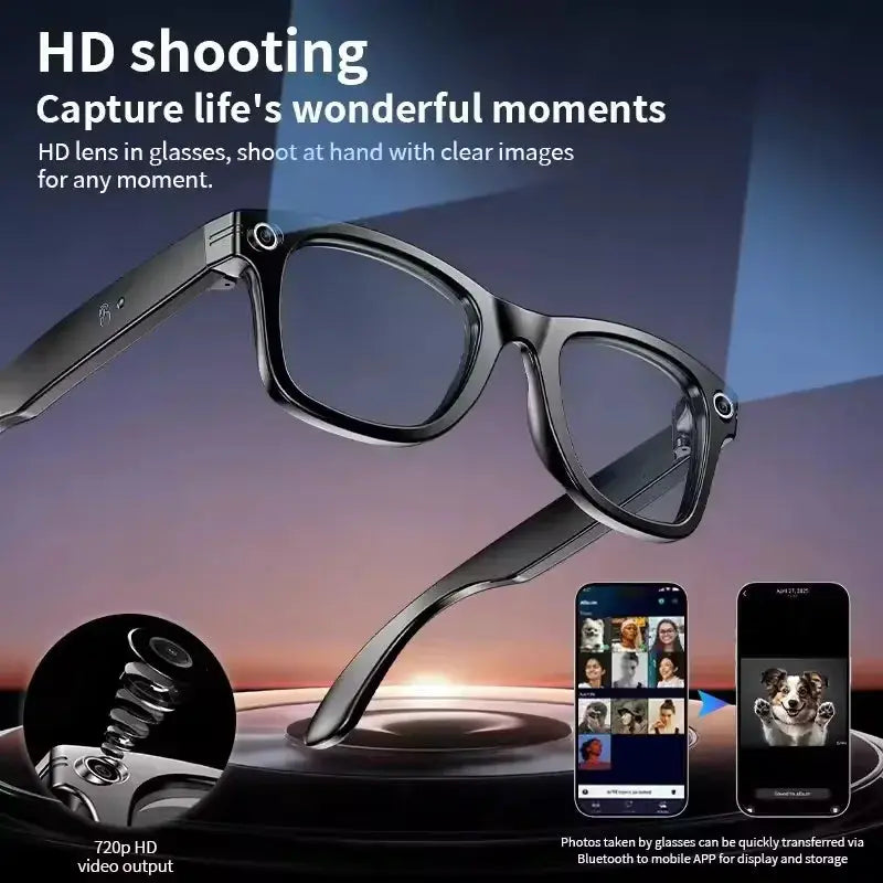 AI Smart Glasses 800W Anti Shake HD Camera Video Recording Languages Translation Sunglasses Bluetooth Call Music Play Man Women Smart_Life_Tech