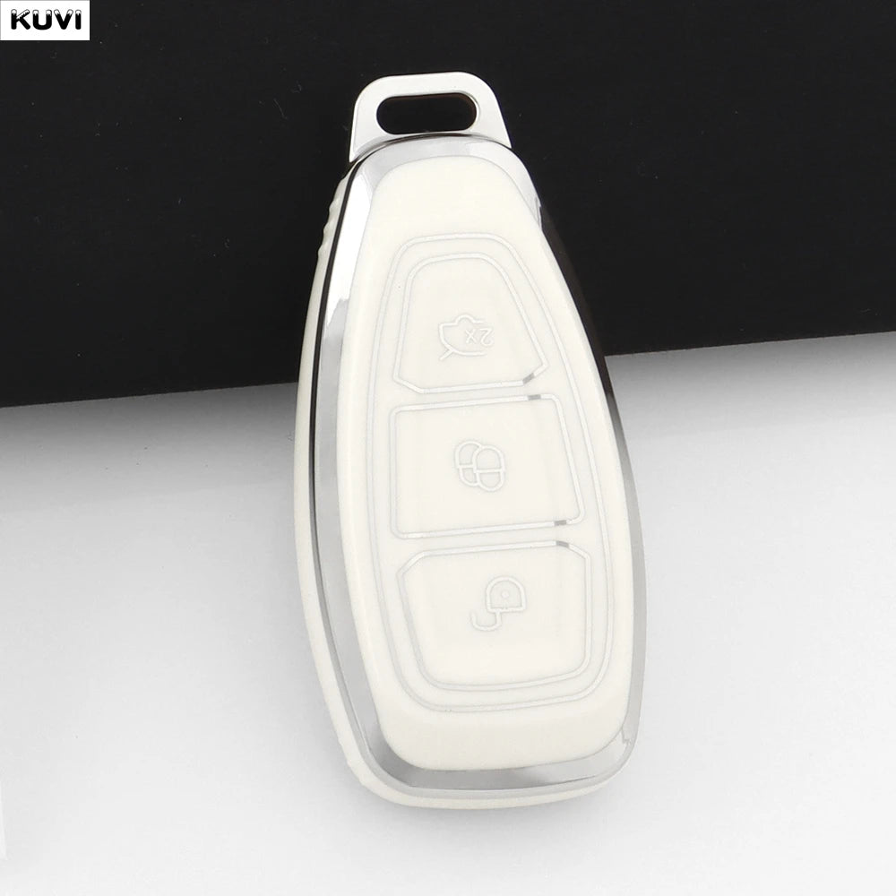 New TPU Car Smart Key Case Cover Shell For Ford Focus 3 4 ST Mondeo MK3 MK4 Fiesta Fusion Kuga Ecosport Protect Fob Accessories