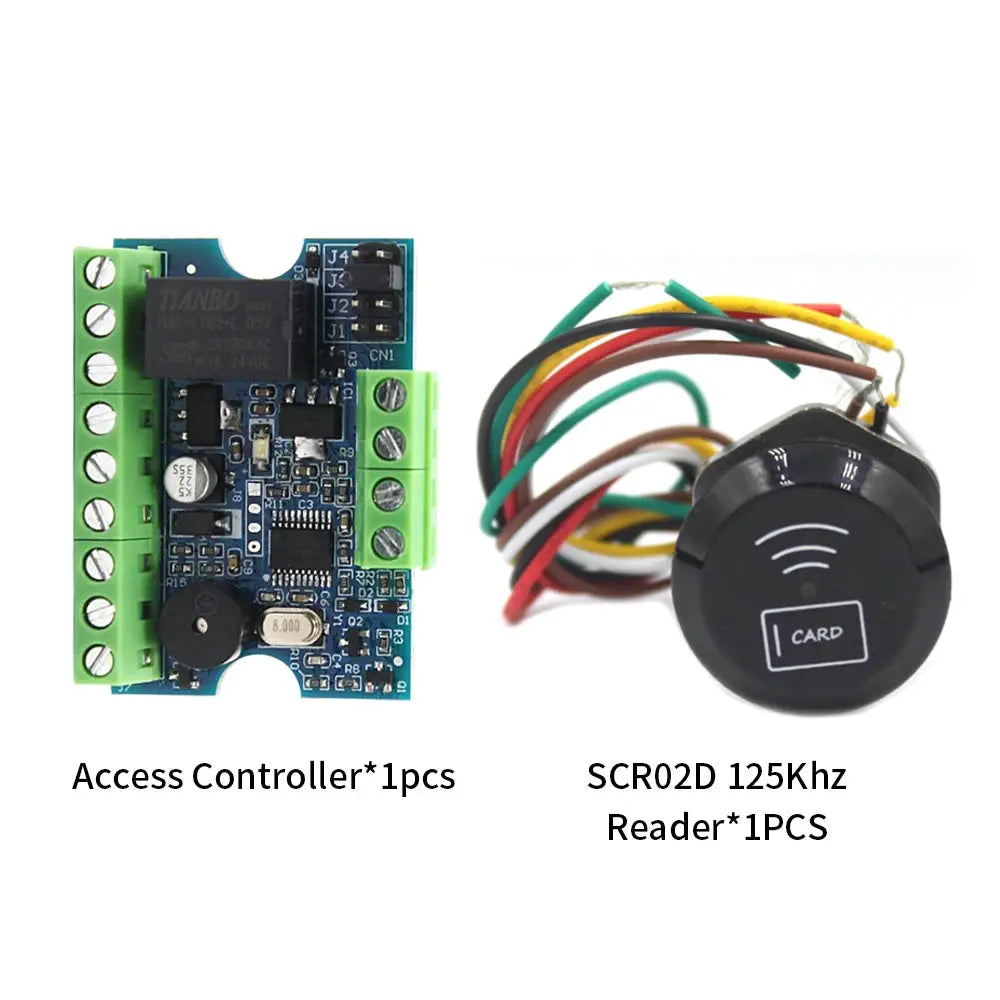 Access Control Kit Relay Access Controller Board + Mini Card Reader for Electric Lock System Wiegand 26-44& TM Card Reader Set Smart_Life_Tech