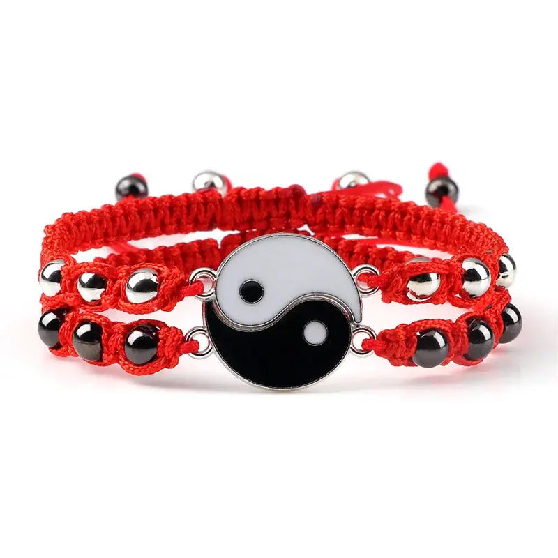 2Pcs/set Dragon Tai Chi Gossip Braided Bracelet for Women Men Best Friends Adjustable Yin Yang Bracelets Fashion Couple Jewelry Smart_Life_Tech