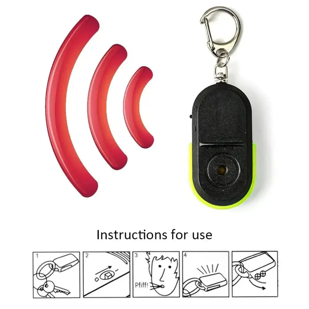 Anti-Lost Alarm Key Finder Locator Keychain Device Whistle Sound Finder LED Light Mini Anti Lost Key Finder Portable GPS Tracker Smart_Life_Tech