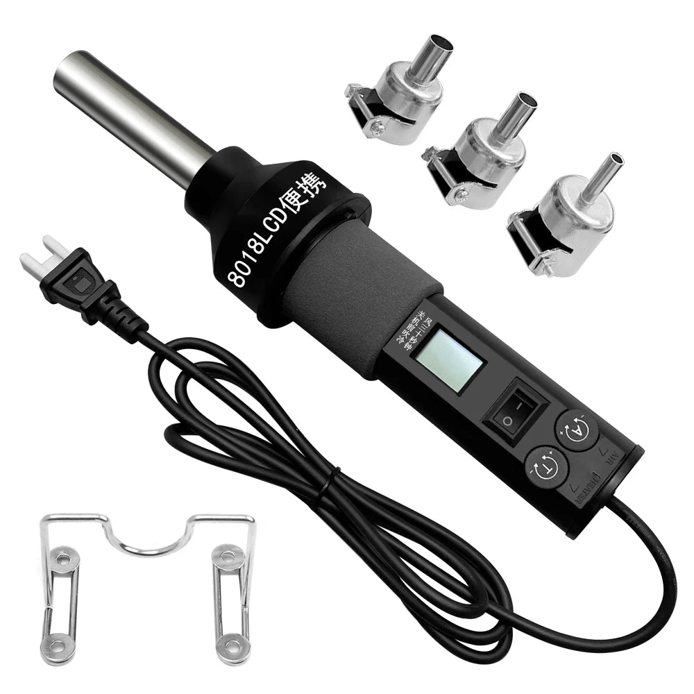 220V LCD digital Heat gun Hot Air Gun Desoldering Soldering solder Station Adjustable IC SMD BGA SAIKE GJ-8018LCD