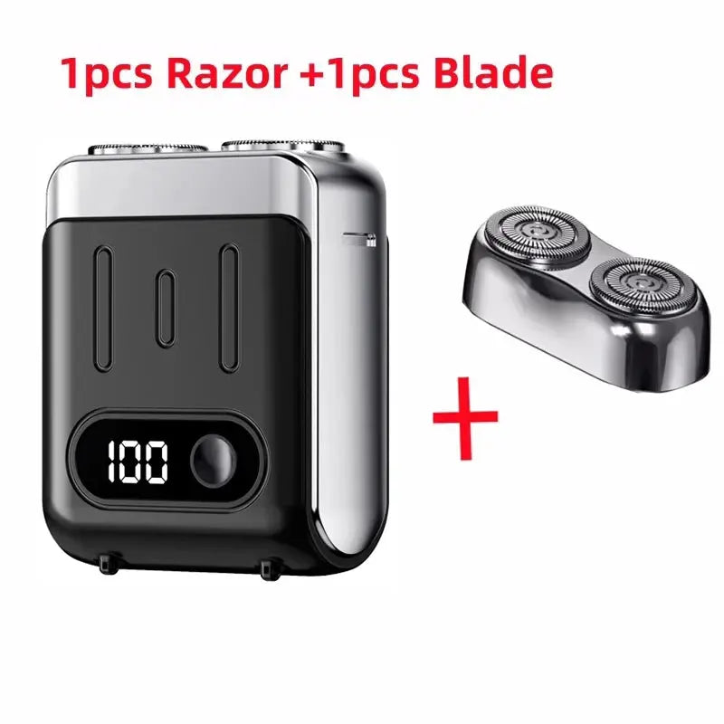 R20 Mini Electric Smart Shaver Shaver Digital Display Dual Blade Rechargeable Shaver Powerful Beard Trimmer Household Car Shaver Smart_Life_Tech