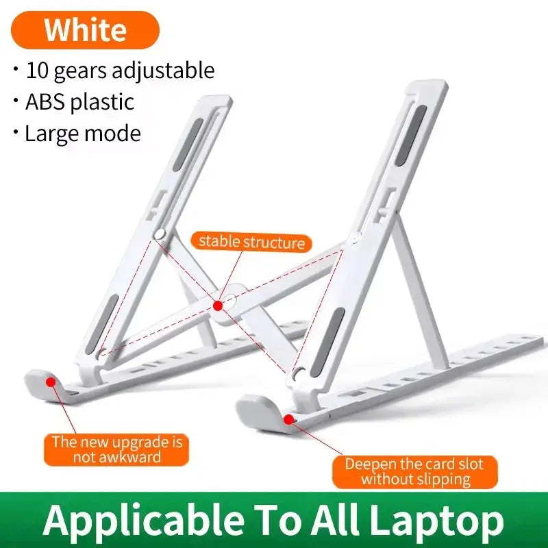 Adjustable Laptop Stand Portable Foldable Notebook Bracket Computer Monitor Holder For Macbook Air iPad Tablets Base Accessories Smart_Life_Tech