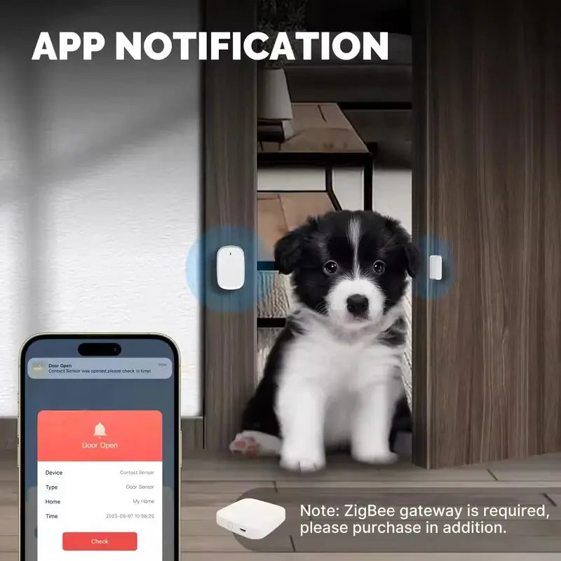 MOES Tuya ZigBee3.0 Smart Window Door Gate Sensor Detector Door Sensor Security Alarm System Smart Life Tuya App Remote Control Smart_Life_Tech