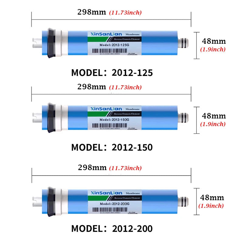 Water Filter Cartridge Reverse Osmosis RO Membrane Household Replace Filter Purifier Water Drinking Treatment 100/125/150/400GPD Smart_Life_Tech