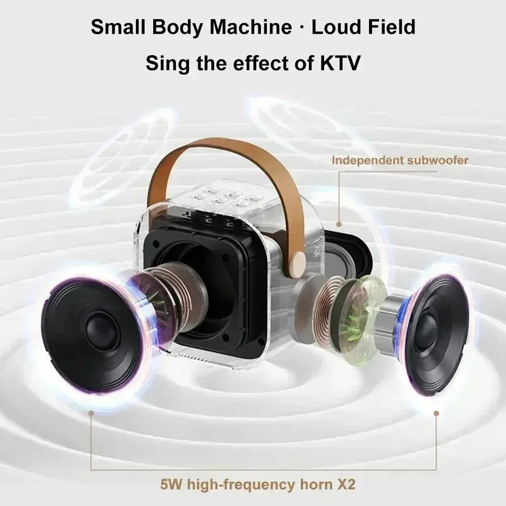 NEW Hot K12 Bluetooth Speaker Portable Home Cute Karaoke Mini Wireless Audio with Microphone K Song Family Singing Machine Smart_Life_Tech