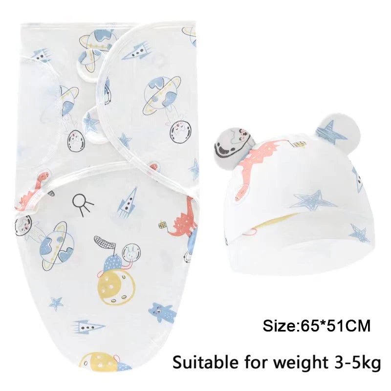 100%Cotton 0-3 Months Newborn Swaddle Sleepsack New Born Baby Swaddling Bedding