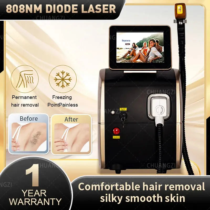 4000W Face 808nm Diode Laser Hair Removal Machine Alexandrit Permanent Painless Physical Underarm Body Care Depilation Equipment Smart_Life_Tech