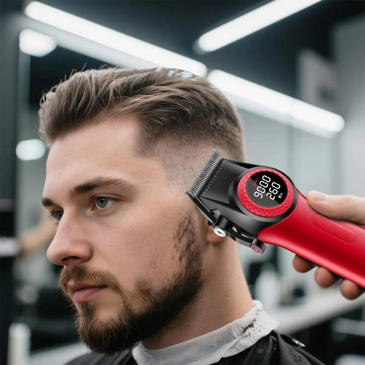VGR 9000RPM Hair Clipper Professional Hair Trimmer Haircut Machine LED Display Adjustable Barber Hair Clipper for Men V-001 977