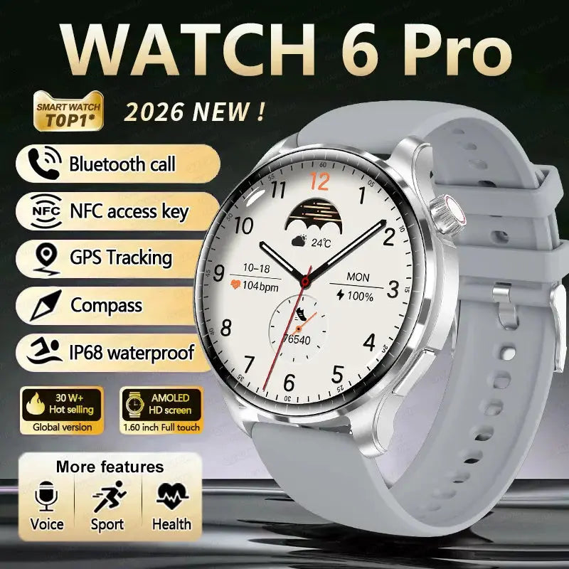 2026 New GPS SmartWatch BluetoothCall IP68 Waterproof AMOLED Screen Custom AOD Watch Face Sport Smartwatch Men Women Android iOS Smart_Life_Tech