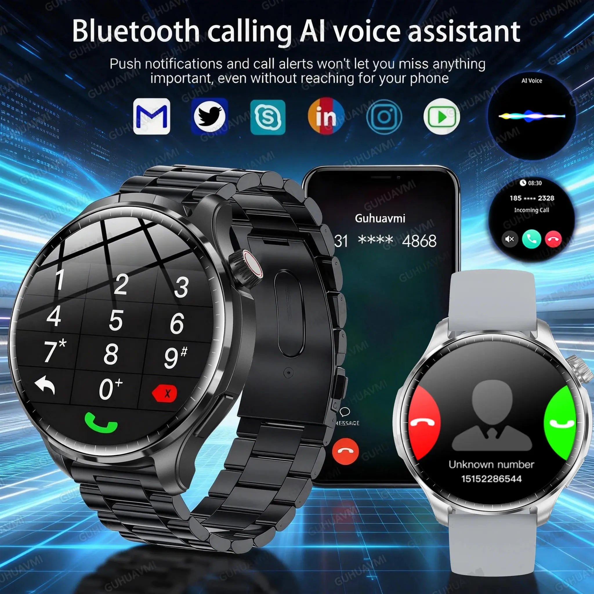 2026 New GPS SmartWatch BluetoothCall IP68 Waterproof AMOLED Screen Custom AOD Watch Face Sport Smartwatch Men Women Android iOS Smart_Life_Tech