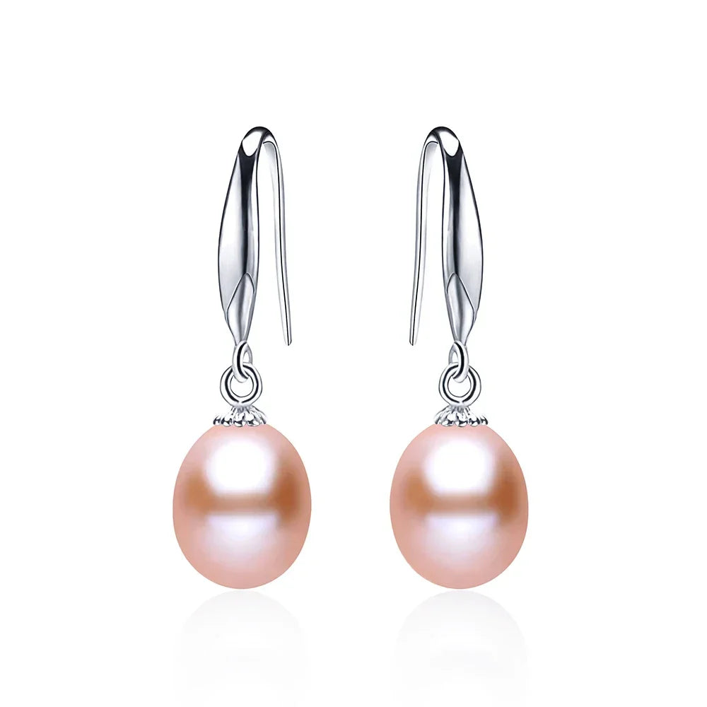2025 New Arrivals Natural Freshwater Cultured Pearl Drop Earrings for Women 925 Sterling Silver Earrings Wedding Jewelry