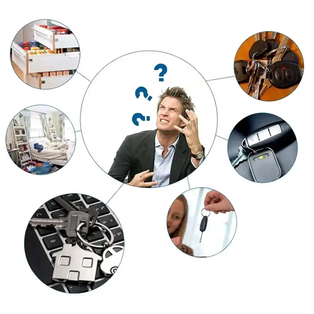 Anti-Lost Alarm Key Finder Locator Keychain Device Whistle Sound Finder LED Light Mini Anti Lost Key Finder Portable GPS Tracker Smart_Life_Tech