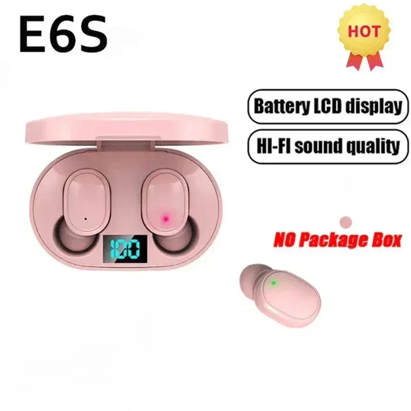 E6S Wireless Bluetooth Earphones TWS Bluetooth Headset Wireless Earbuds Noise Cancelling Earphones with Microphone Headphones Smart_Life_Tech