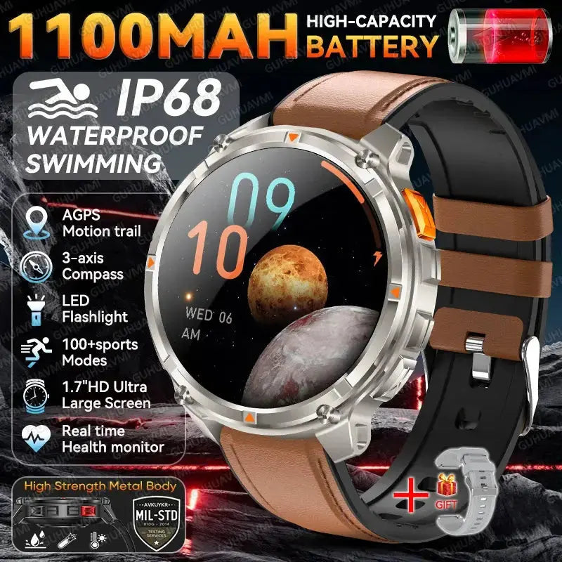 2026 New T-Rex3 Ultra 1100mAh Super Capacity Battery Adult Men Smart Watch 1.7" Large Screen Call 5ATM Waterproof Sports Watches Smart_Life_Tech