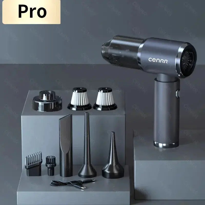 CENRR 140000PA Car Vacuum Cleaner Mini Powerful Handheld  Wireless Cleaner Strong Suction for Blower Home Appliance Smart_Life_Tech