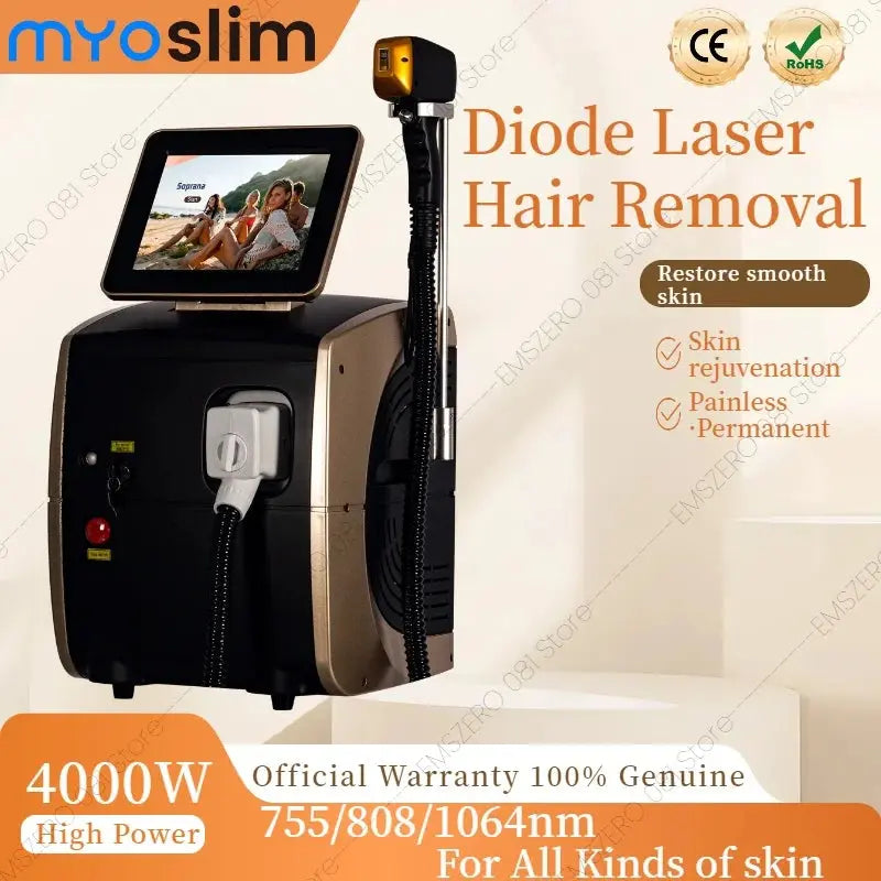 4000W Face 808nm Diode Laser Hair Removal Machine Alexandrit Permanent Painless Physical Underarm Body Care Depilation Equipment Smart_Life_Tech