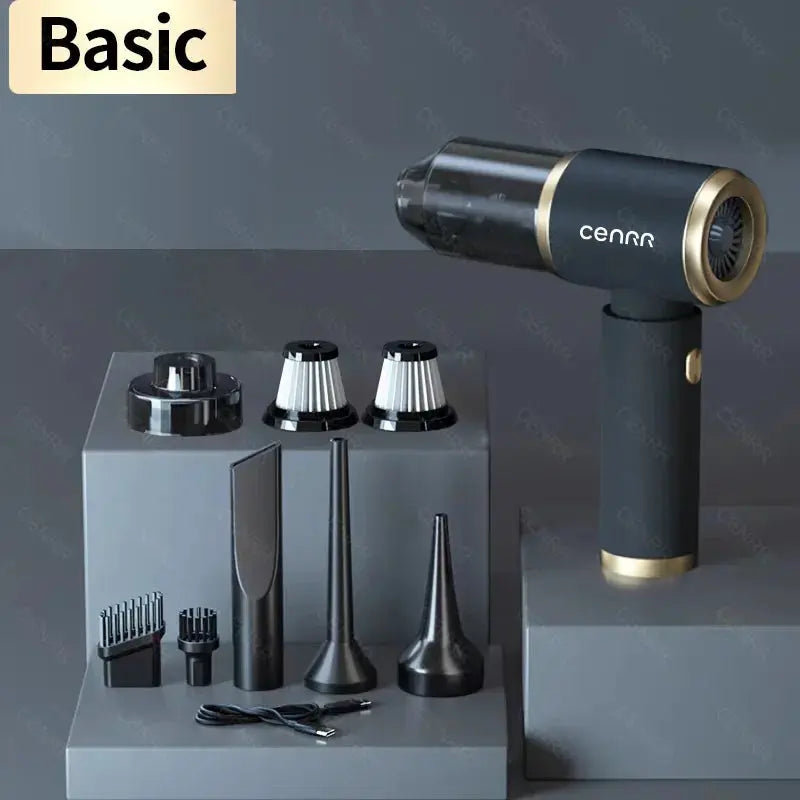 CENRR 140000PA Car Vacuum Cleaner Mini Powerful Handheld  Wireless Cleaner Strong Suction for Blower Home Appliance Smart_Life_Tech