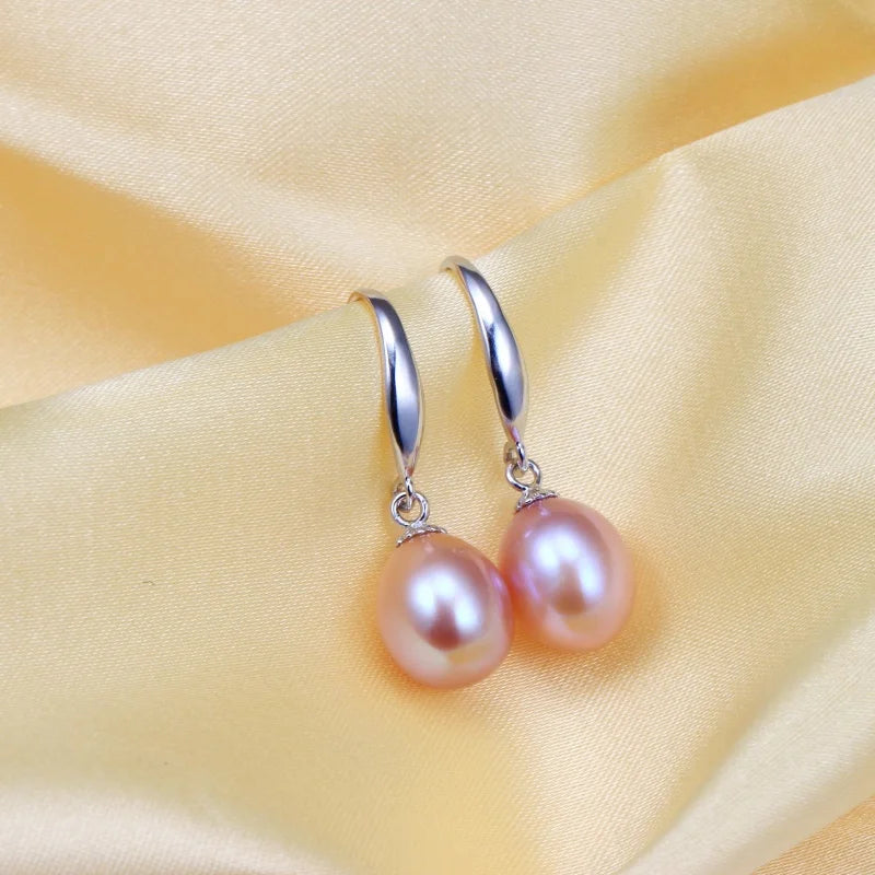2025 New Arrivals Natural Freshwater Cultured Pearl Drop Earrings for Women 925 Sterling Silver Earrings Wedding Jewelry