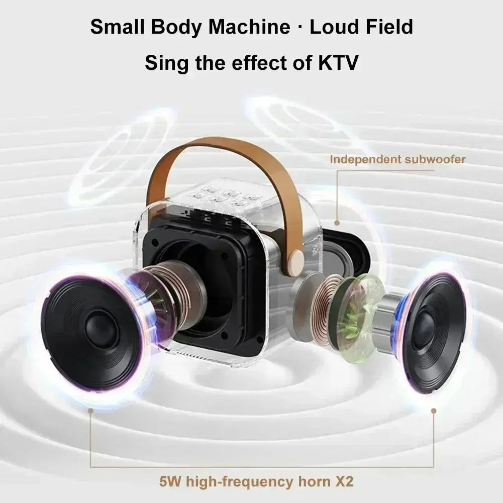 NEW Hot K12 Bluetooth Speaker Portable Home Cute Karaoke Mini Wireless Audio with Microphone K Song Family Singing Machine Smart_Life_Tech