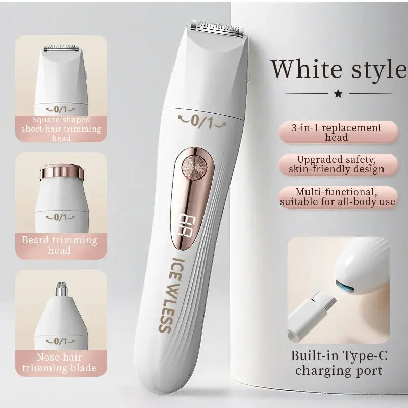 Multi functional shaver, USB charging with digital display, underarm hair removal device, women's eyebrow and nose hair trimmer Smart_Life_Tech