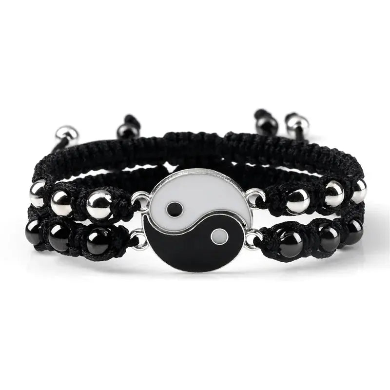 2Pcs/set Dragon Tai Chi Gossip Braided Bracelet for Women Men Best Friends Adjustable Yin Yang Bracelets Fashion Couple Jewelry Smart_Life_Tech