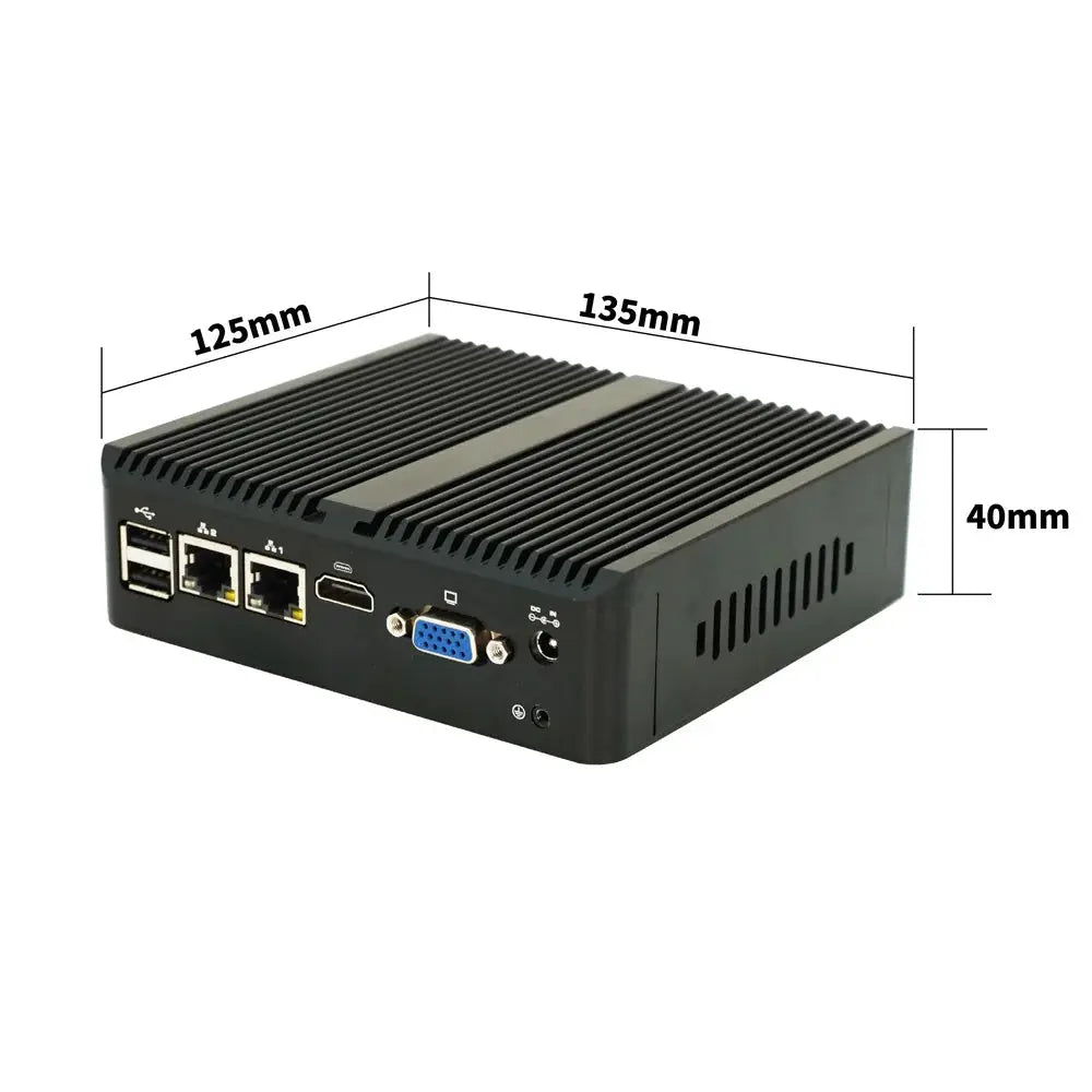 Fanless Industrial Mini PC j6412 j4125 12th gen N100 N150 2*LAN RS232 HD VGA Win10/11 Linux Ubuntu WIFI Desktop Computer Home pc Smart_Life_Tech