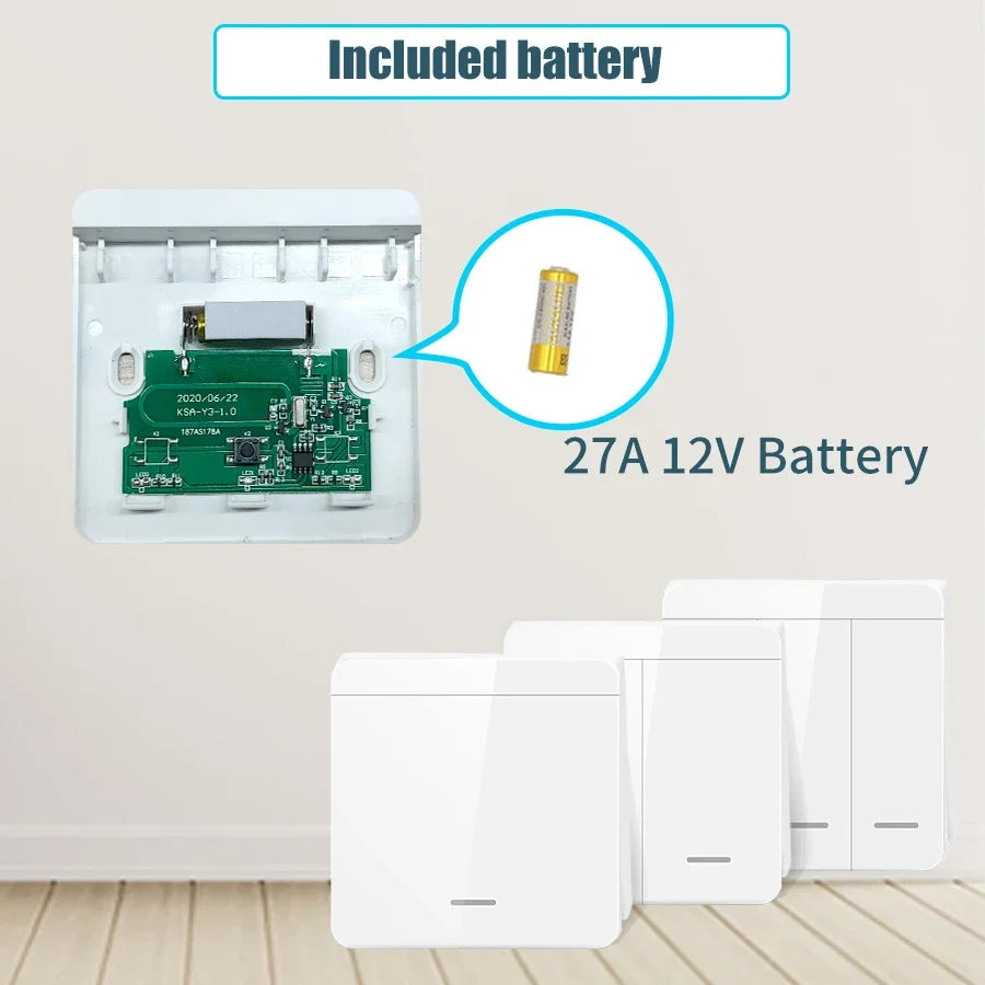 Wireless Smart Light Switch with 1/2/3 Gang RF 433MHz Remote Control Relay Receiver for Led Lamp AC 85-240V 10A DIY Module Smart_Life_Tech