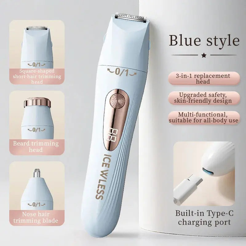 Multi functional shaver, USB charging with digital display, underarm hair removal device, women's eyebrow and nose hair trimmer Smart_Life_Tech